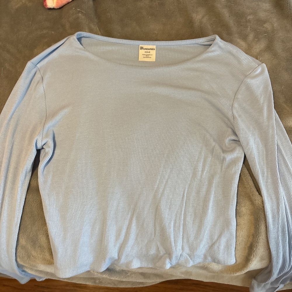 Light blue crop long sleeve